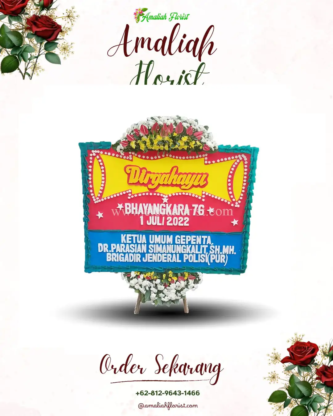 Papan Bunga HUT Ulang Tahun Barus Utara